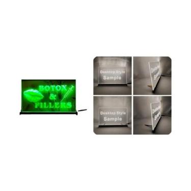 Imagem de Letreiro De Néon LED Vintage Com Lábios, Seringa, Preenchimentos De Bo