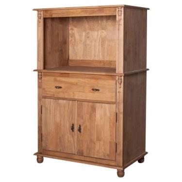 Imagem de Torre Quente para Forno ou Microondas Antique de Madeira com 2 Portas 