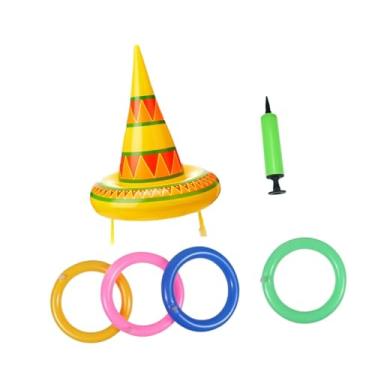 Imagem de YIJU Jogo de arremesso de chapéu inflável, jogo de festa de Halloween, atividades divertidas, leve com anel, brinquedo inflável para pátio escolar, praia,