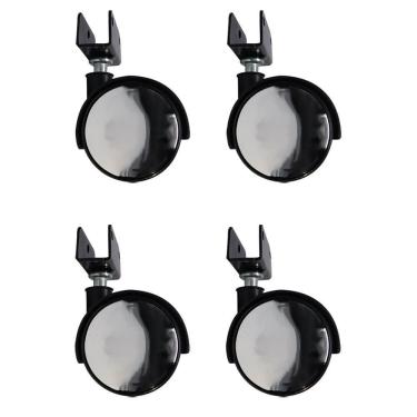 Imagem de Kit 4 Rodízios Para Móveis Com Chapa U Sem Trava