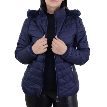 Imagem de Jaqueta Feminina Facinelli By Mooncity Peluciada Marinho - 620299-Feminino