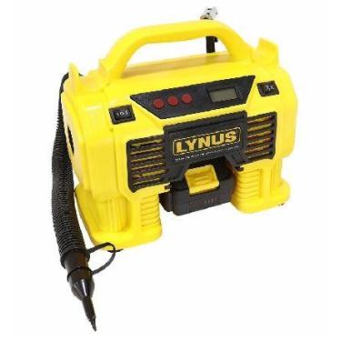 Imagem de Compressor De Ar E Calibrador À Bateria Lynus 20v 160psi Cor Amarelo F
