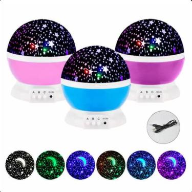 Imagem de Luminária Mesa Galaxy Giratório Infantil Projetor Premium - LIPPIN