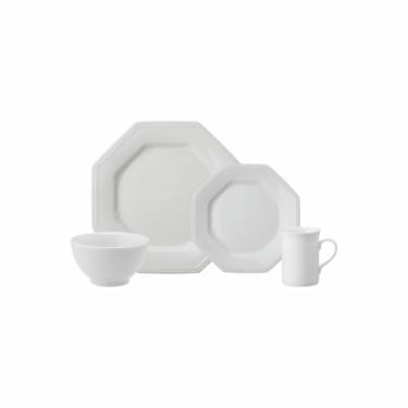 Imagem de Serviço de 16 peças com Bowl e Caneca em Porcelana, Modelo Octogonal Prisma, Porcelana Schmidt
