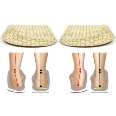 Imagem de BIGGCOOL Palmilhas Corretivas Para Supinação E Pronação Excessiva, Ortopédicas De Cunha Medial Lateral Alinhamento Do Pé, Pernas Arqueadas, Dor No Joelho (Bege - 1 Camada, P: Mulheres 4-7,5 / Homens