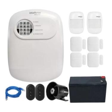 Imagem de Kit Alarme Sem Fio Intelbras 4 Magnéticos, 2 Infravermelhos, Bateria e