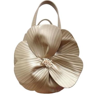 Imagem de Bolsa clutch floral feminina de couro sintético multicolorida, bolsa de ombro conversível, alça de ombro para casamento e festa, Dourado