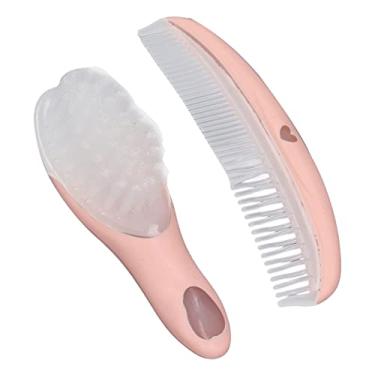 Imagem de Escova de Cabelo do bebê, Conjunto de Escova de Cabelo do bebê Escova e Pente Conjunto Portátil Purificador do Couro Cabeludo do bebê Bonito Macio para Infantil
