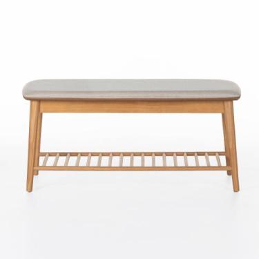 Imagem de Banco Sapateira com Prateleira Ripada Liva 1,00 Tauari - Casavee, Bege