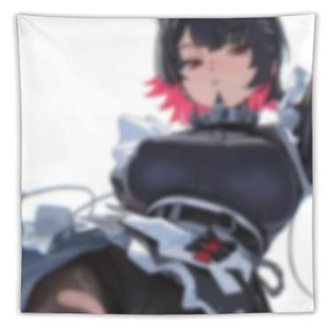 Imagem de LIEGBMEU Tapeçaria sexy de menina anime sexy 152 x 152 cm arte de colcha de parede decoração de tapeçaria caprichosa AE19