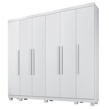 Imagem de Guarda Roupa Miami 6 Portas 6 Gavetas 12 Prateleiras - Bene Branco