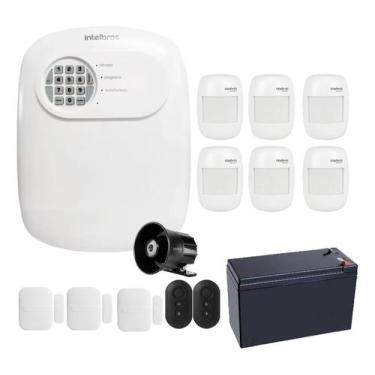 Imagem de Kit Alarme Intelbras ANM 24 NET com 9 Sensores Sem Fio e Acesso via Ap