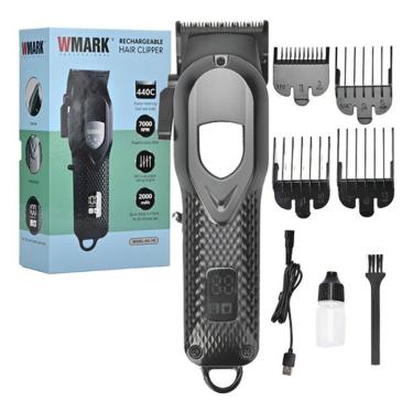 Imagem de Maquina De Cortar Cabelo Profissional Wmark Ng 119 Cor Preto 110v-220v