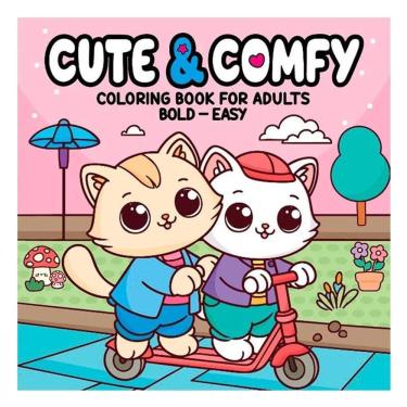 Imagem de Livro Para Colorir Relaxing Vibes Coloring Book Passeio - Cute & Comfy