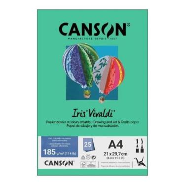 Imagem de Papel A4 185g Canson iris vivaldi verde menta com 25 folhas