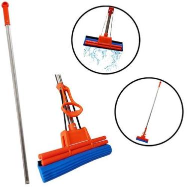 Imagem de Rodo Mop Mágico Vassoura Esfregão Com Refil Espuma Pva - VendasShop