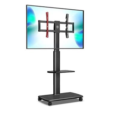 Imagem de Suporte para monitor de TV Suporte de TV Polia do chão ao teto Prateleira de TV 65/70/75 Suporte universal para TVs grande Suporte de TV móvel (Tamanho: 1)