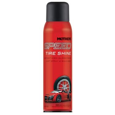 Imagem de Mothers Speed Tire Shine, aerossol de 425 g — Acabamento "acabado de vestir" de longa duração e alto brilho — sem estilhaçar, escurecer ou correr, aplicação rápida e fácil — Resinas de microemulsão