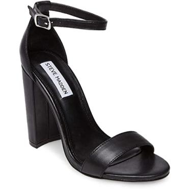 Imagem de Steve Madden Sandália feminina de salto Carrson, Couro preto, 11