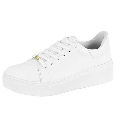 Imagem de TENIS FEMININO VIZZANO 1339.317 PLATAFORMA SOLADO COM 4,5 CM ALTURA Cor:Branco;Tamanho:34