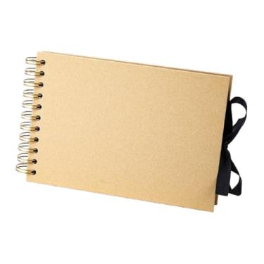 Imagem de Baoblaze Álbum de fotos de scrapbook, livro de memórias, presente de aventura, álbum de fotos faça você mesmo, livro para viagem, memórias de formatura, Amarelo