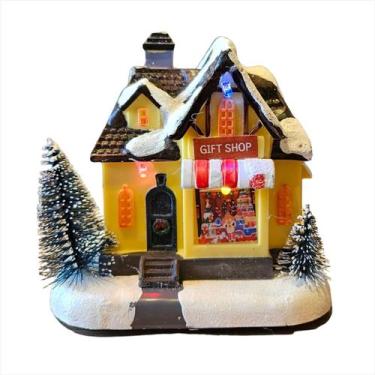 Imagem de Vila Natalina Cenário Loja de Presentes Iluminada 11cm - Magizi