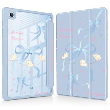 Imagem de Mektron Capa para Samsung Galaxy Tab S6 Lite 10,4 polegadas 2024/2022/2020 com suporte para caneta S, visualização em vários ângulos com capa à prova de choque, capa transparente + suporte de três