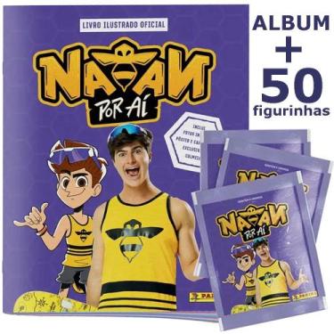 Imagem de Álbum Youtuber Natan Por Aí + 50 Figurinhas Em 10 Envelopes - Panini, 