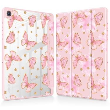 Imagem de Tuiklol Para Galaxy Tab A9 + /A9 Plus 27.9 cm 2023, suporte para caneta S com capa protetora transparente, capa traseira transparente, despertar/hibernar automaticamente, tablet Samsung Tab A9 Plus