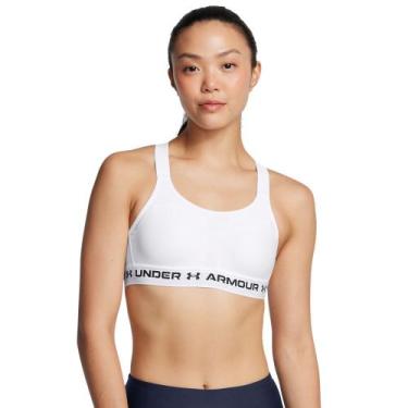 Imagem de Top de Treino Under Armour High Crossback Feminino, Branco, 32A