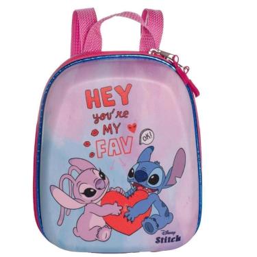 Imagem de Mochila Infantil Maxtoy Escolar Stitch E Angel