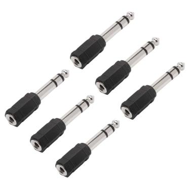 Imagem de Kit 6 Plug Adaptador P2 Fêmea Stereo Para P10 Macho Stereo