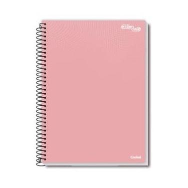 Imagem de Tamanho A4, capa dura, 160 páginas - encadernação em espiral, abrange 10 assuntos, capa rosa, preta ou lilás - perfeito para universidade, estudo e trabalho (ROSA)