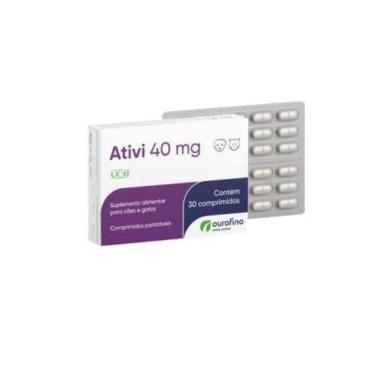 Imagem de Ativi 40 Mg Suplemento Caes E Gatos 30 Comp