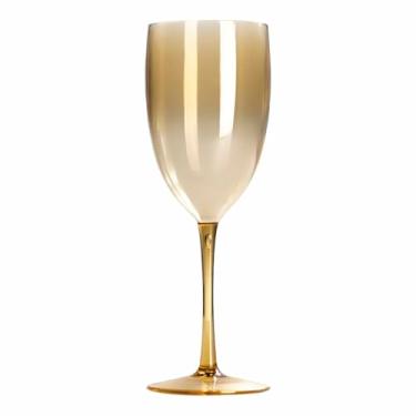 Imagem de Kit 15 Taças Vinho/Drink 420mL Acrílica - Aloha (Dourada)