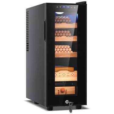 Imagem de Umidor Elétrico Tylza 35L: Controle Preciso de Umidade e Temperatura, Armário com Cedro...