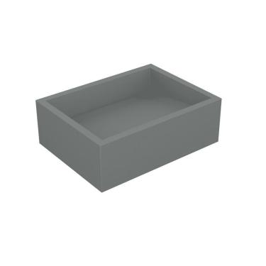 Imagem de Cuba De Apoio Banheiro Quartzo Pedra 40x30cm Chumbo Fosco