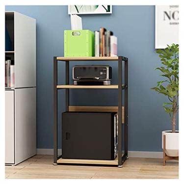 Imagem de SUNESA Suporte de impressão removível para impressora escritório 3 camadas máquina de fax scanner prateleira de sala de estar suporte de mesa de cozinha rack de armazenamento (pés antiderrapantes