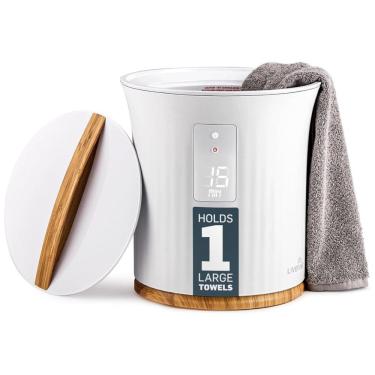 Imagem de Aquecedor de Toalha Elétrico com Desligamento Automático, Display LED e Temporizador Ajustável, 110v Live Fine, Branco