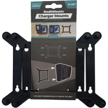 Imagem de StealthMounts Suporte para carregador único Makita (pacote com 2) | Suporte de carregador para Makita 18V | Compatível com DC18RC | Feito no Reino Unido