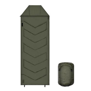 Imagem de Luocute Saco de Dormir para Adultos, Saco de Dormir Retangular Vestível para 4 Estações Em Clima Frio para Acampamento e Caminhada, -10 ℃ a 5 ℃ Mochila de Calor Com Saco de Material de (Verde)