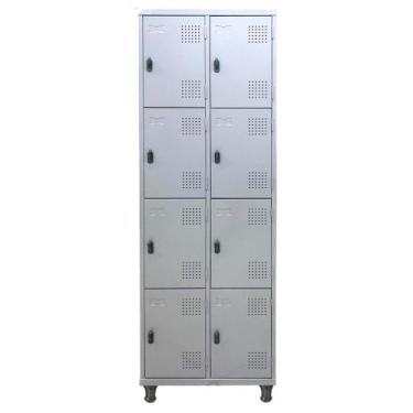 Imagem de Armário Roupeiro De Aço Guarda-Volume Locker Vestiário 08 Portas Peque