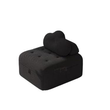 Imagem de Sofá-cama dobrável Sofá-cama dobrável, sofá-cama com encosto ajustável multifuncional, adequado para apartamentos pequenos, salas de estar, quartos, corredores(Preto)