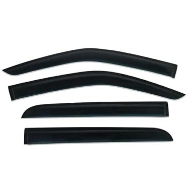 Imagem de GRJQRKHZ Defletor de janela lateral de carro para D&odge Ram1500 2019-2024 Weathershied viseira de porta vento sol proteção chuva janela lateral defletores de vento