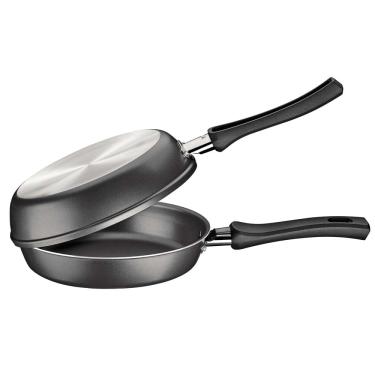 Imagem de Omeleteira Tramontina Loreto em Alumínio com Revestimento Antiaderente Grafite - 20 cm