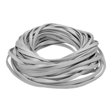 Imagem de YOKIVE Acabamento de borda de canal U de borracha, tira de vedação de porta em forma de U, ajuste de borda de 9,5 cm | Protetor de borda de metal ótimo para portas de carros, chapa metálica (cinza