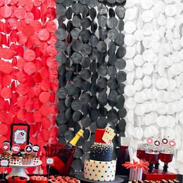Imagem de Decorações de festa: pink-blume, Big Circle Dots, vermelho, preto, bra