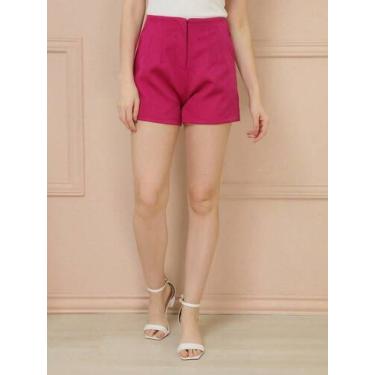 Imagem de A-Lows V&F SHORT ALFAIATARIA CINTURA ALTA COM ZIPE, Pink, P