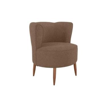 Imagem de Poltrona Decorativa Premium Redonda Savana Matrix, BOUCLE MARROM