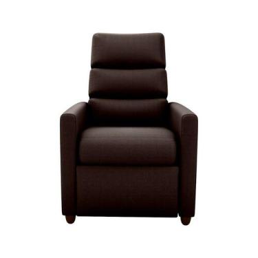 Imagem de Poltrona do Papai Confortável Reclinável Turin Matrix, SUEDE MARROM